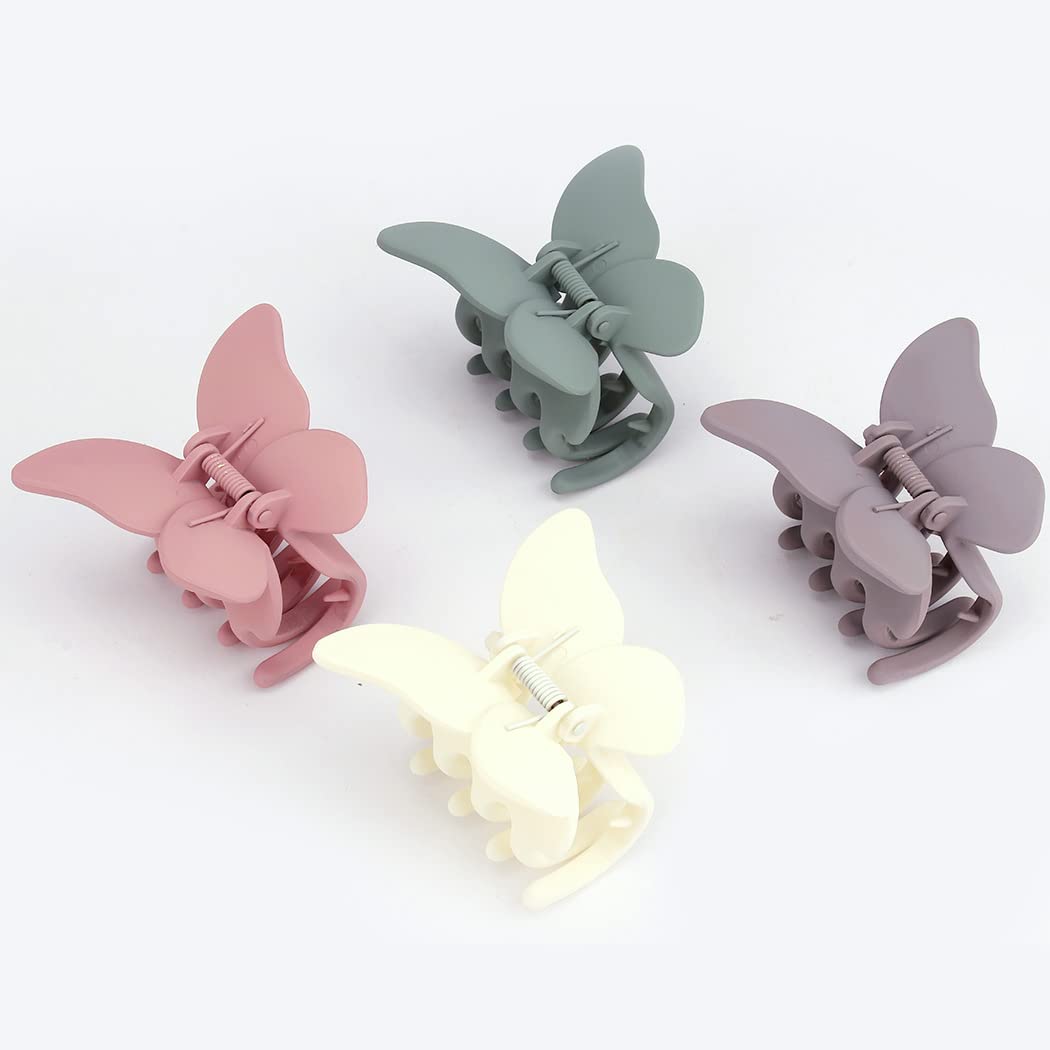 Matte Medium Butterfly Hair Clips for Thick or Thin Hair