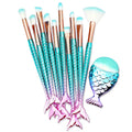 Mermaid Tailed 11 Piece Makeup Brush Set