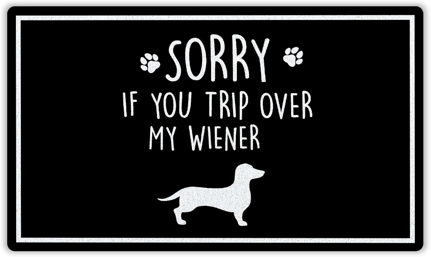 Funny Weiner Dog Welcome Mat - 18x30 Inch