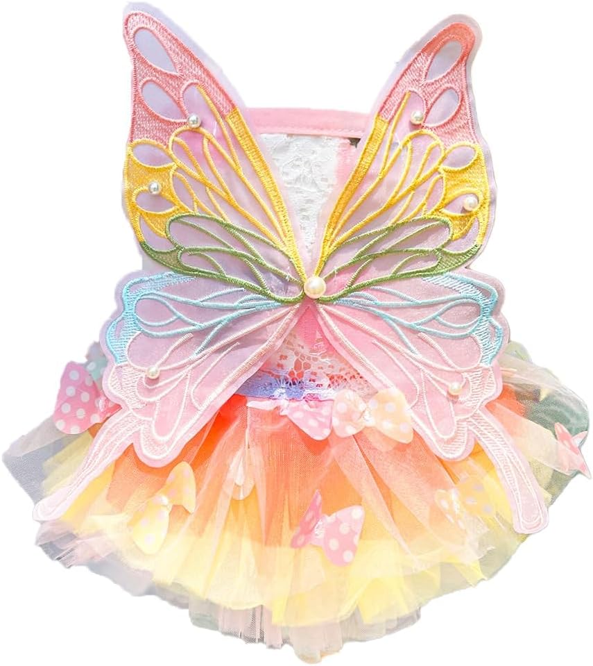 Rainbow Summer Butterfly Dog & Cat Dress