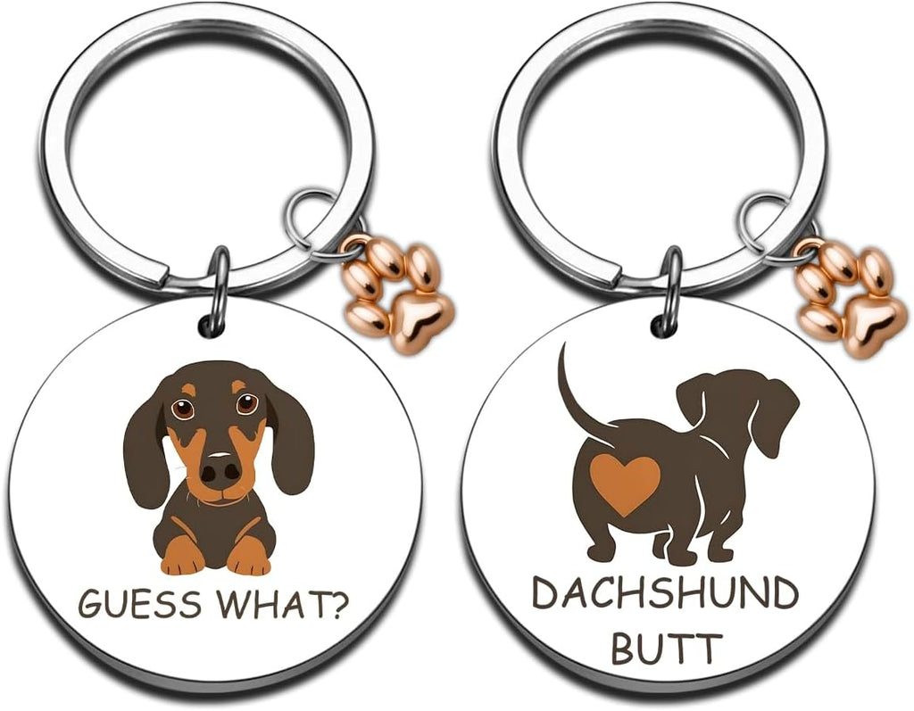 Funny Dachshund Keychain Gift