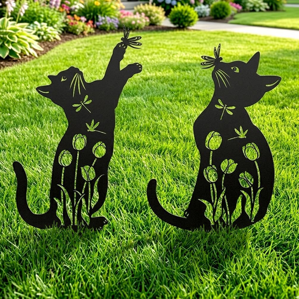 Rust Proof Metal Black Silhouette Decorative Garden Stakes for Yard, Patio, Lawn Decorations, Dachshund Outdoor Decor Yard Art