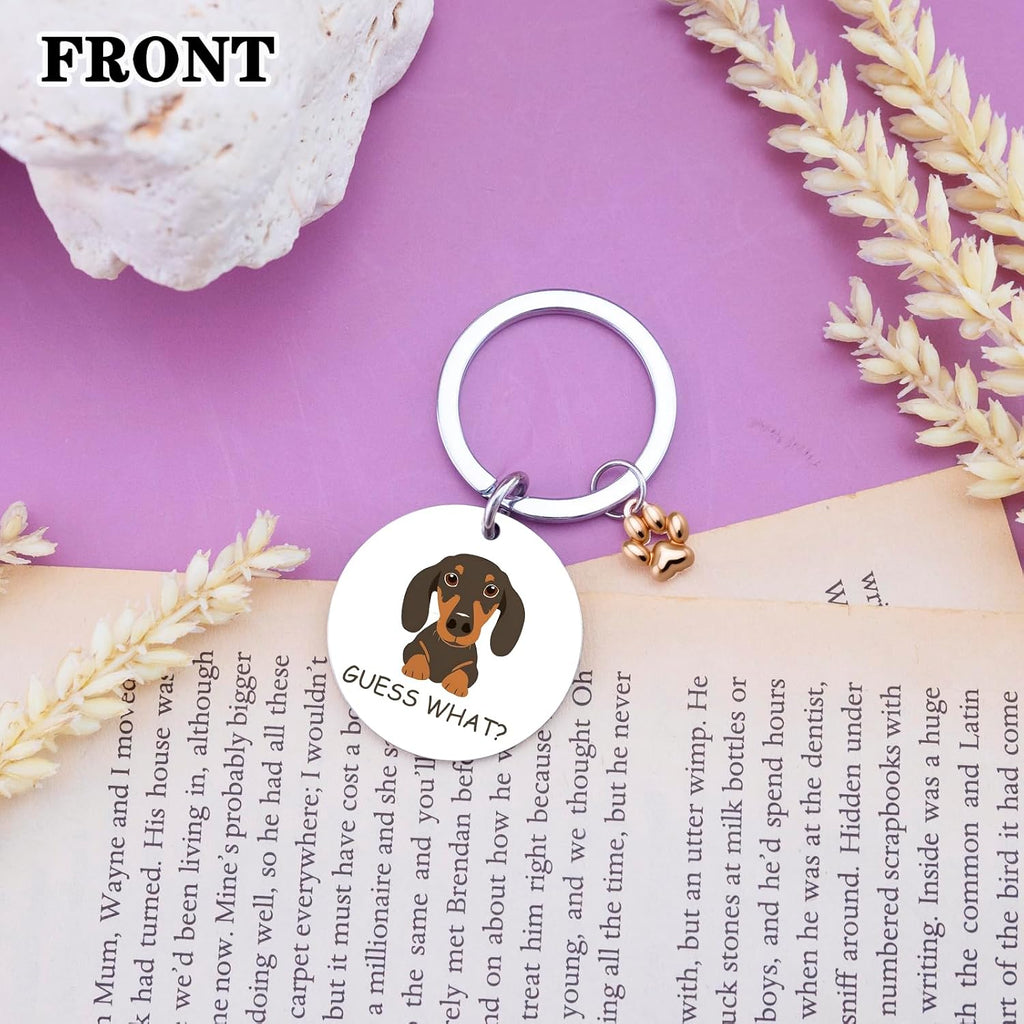 Funny Dachshund Keychain Gift