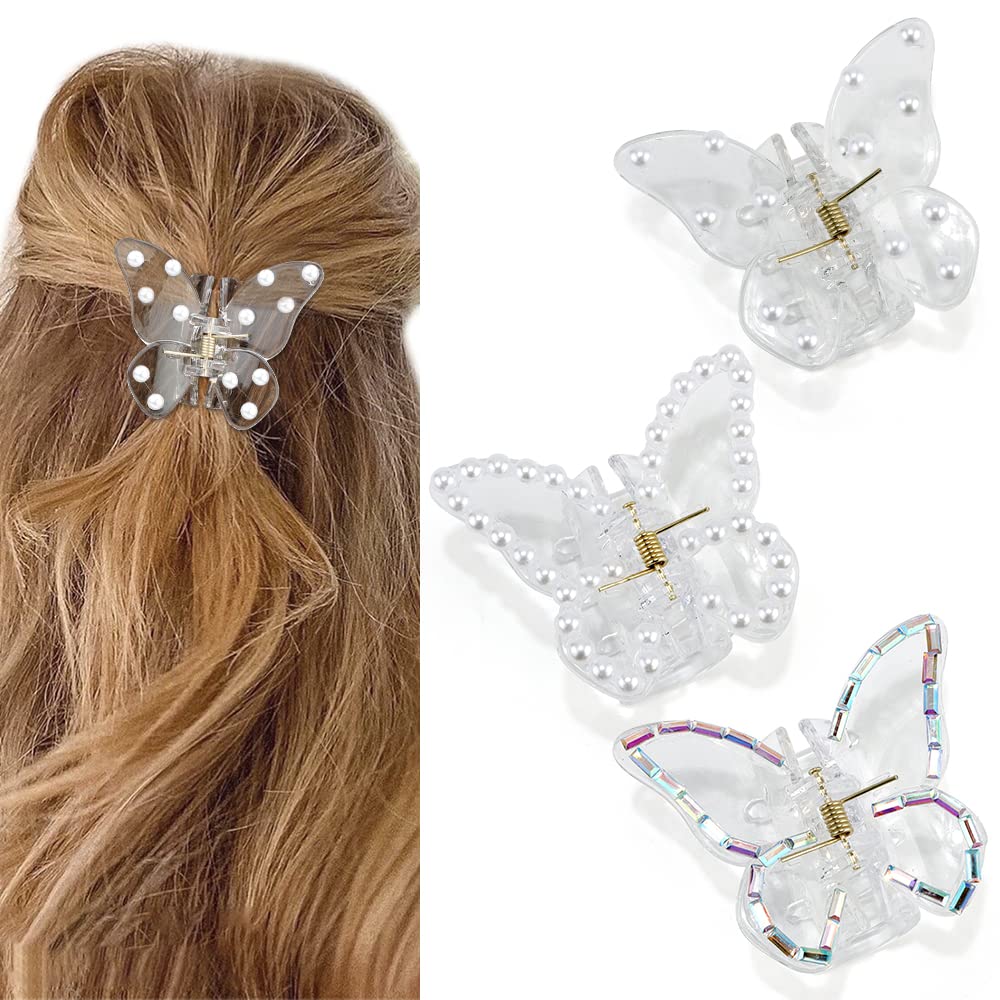 Matte Medium Butterfly Hair Clips for Thick or Thin Hair