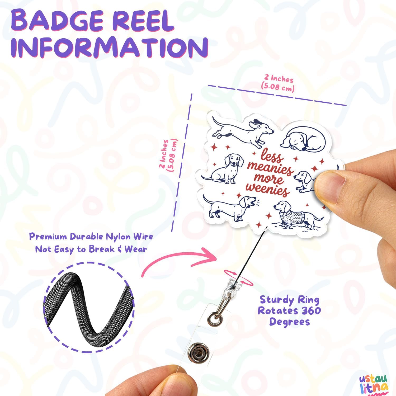 Less Meanies More Weenies Badge Reel