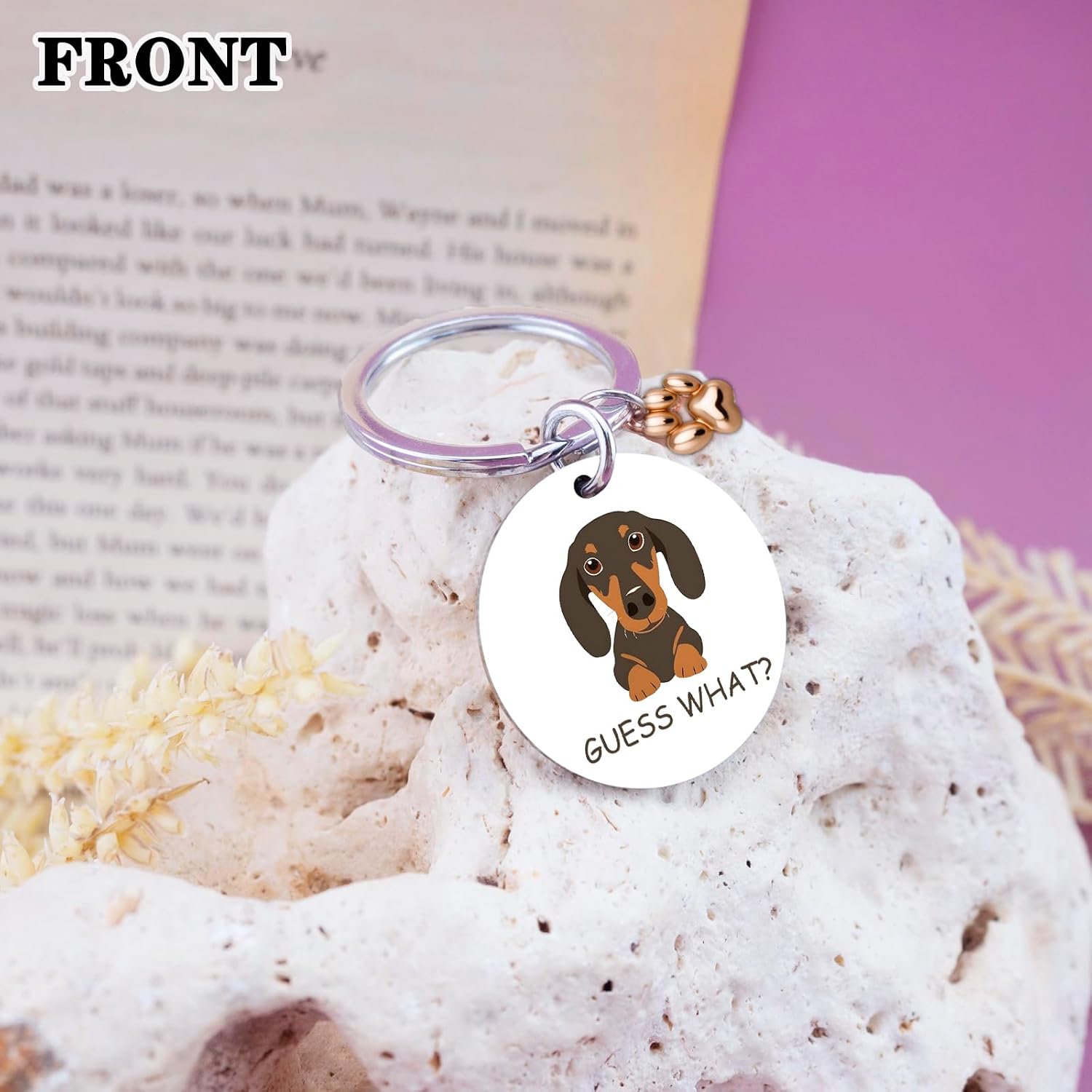 Funny Dachshund Keychain Gift