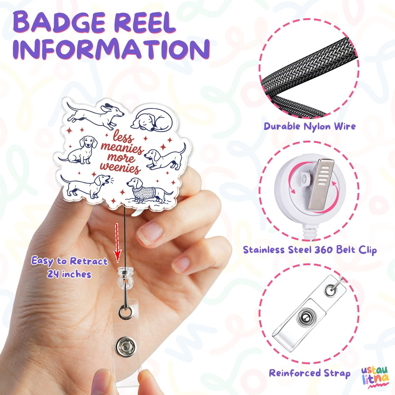 Less Meanies More Weenies Badge Reel