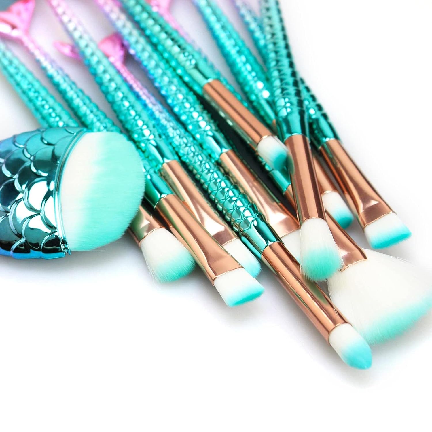 Mermaid Tailed 11 Piece Makeup Brush Set