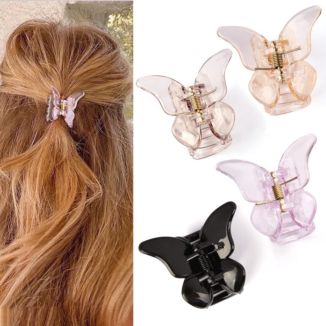 Matte Medium Butterfly Hair Clips for Thick or Thin Hair