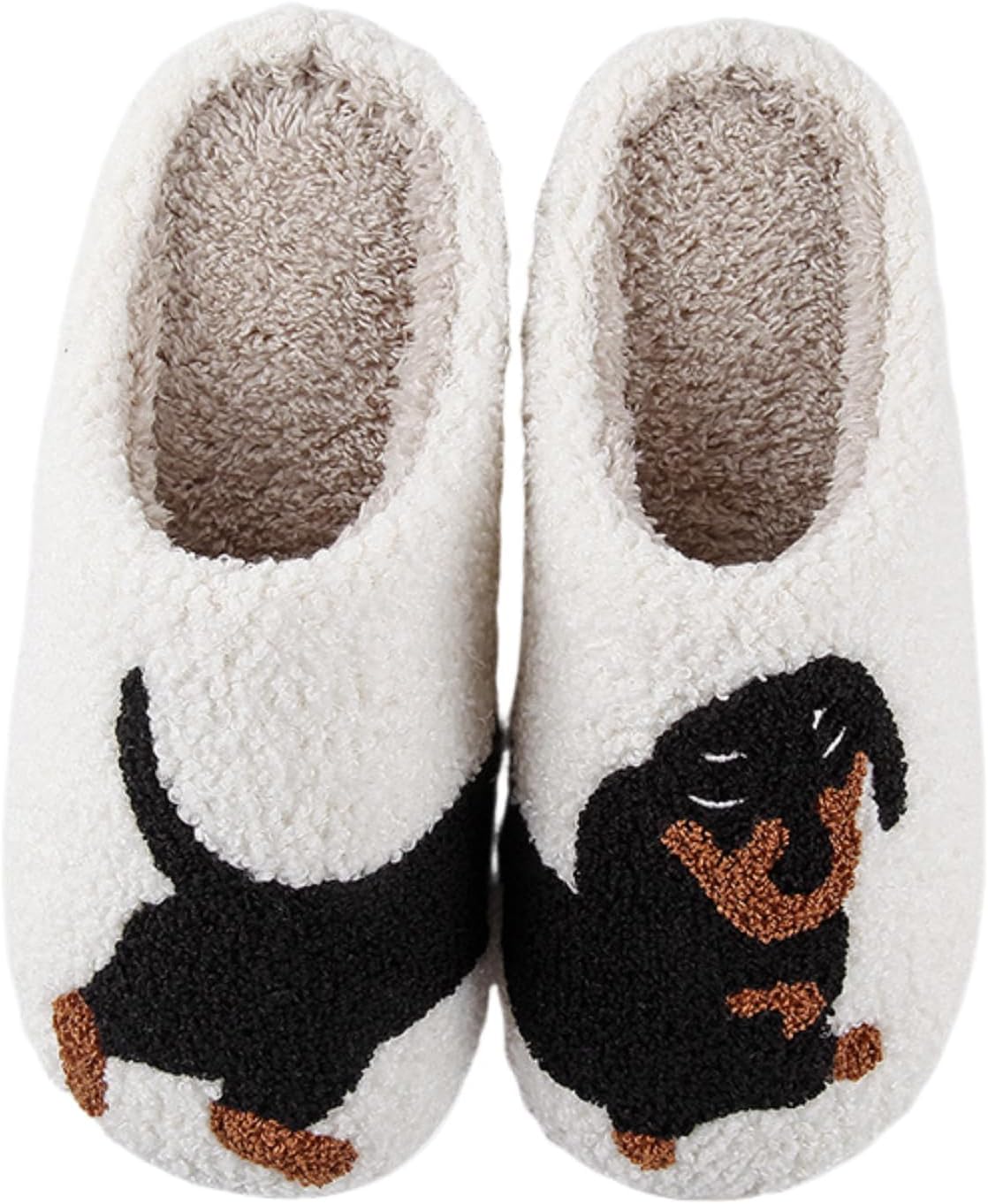 Dachshund Fuzzy Slippers - Cozy Non-Slip House Shoes