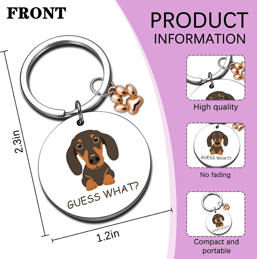 Funny Dachshund Keychain Gift