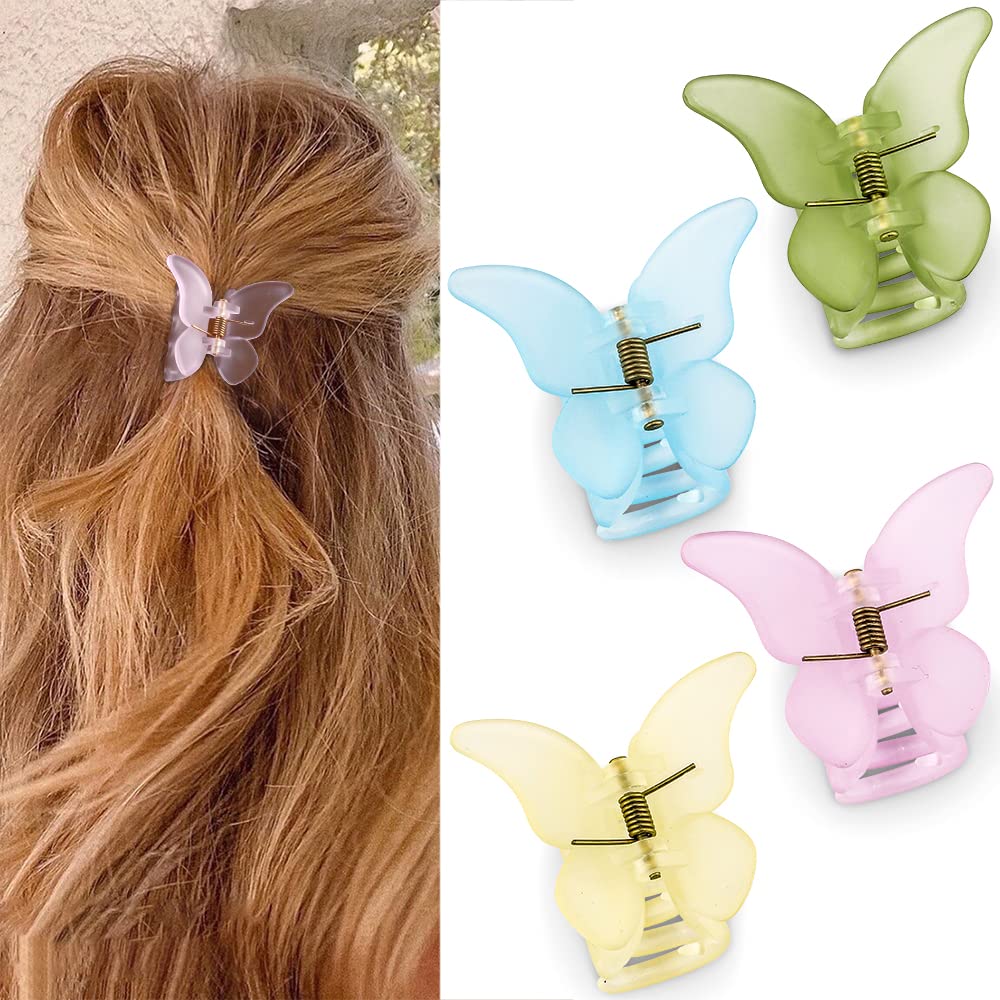 Matte Medium Butterfly Hair Clips for Thick or Thin Hair