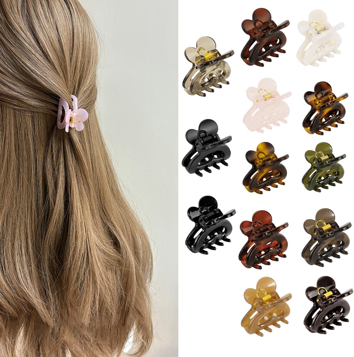 4.4 Inch Large Butterfly Claw Hair Clips - (4 Pack)