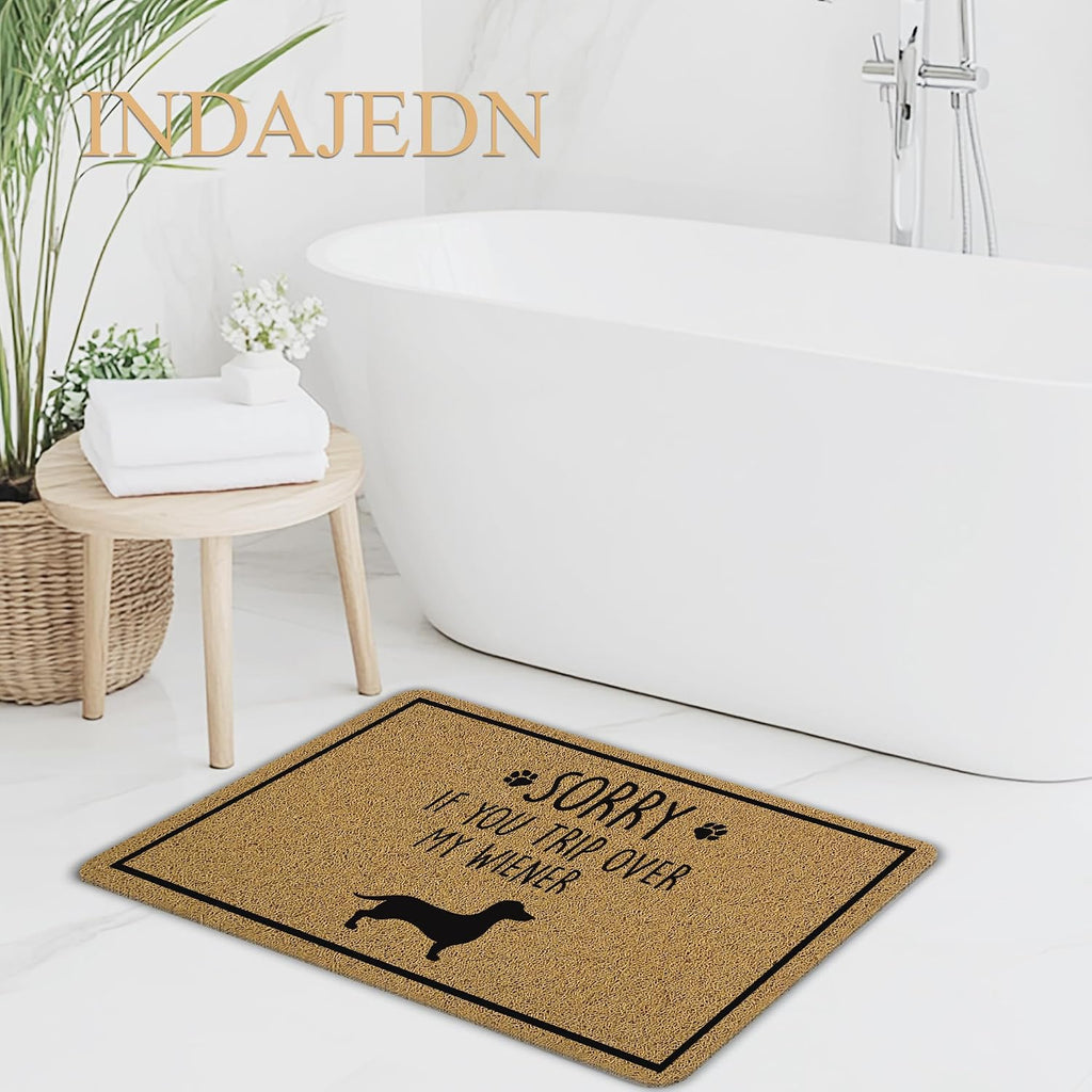 Funny Weiner Dog Welcome Mat - 18x30 Inch