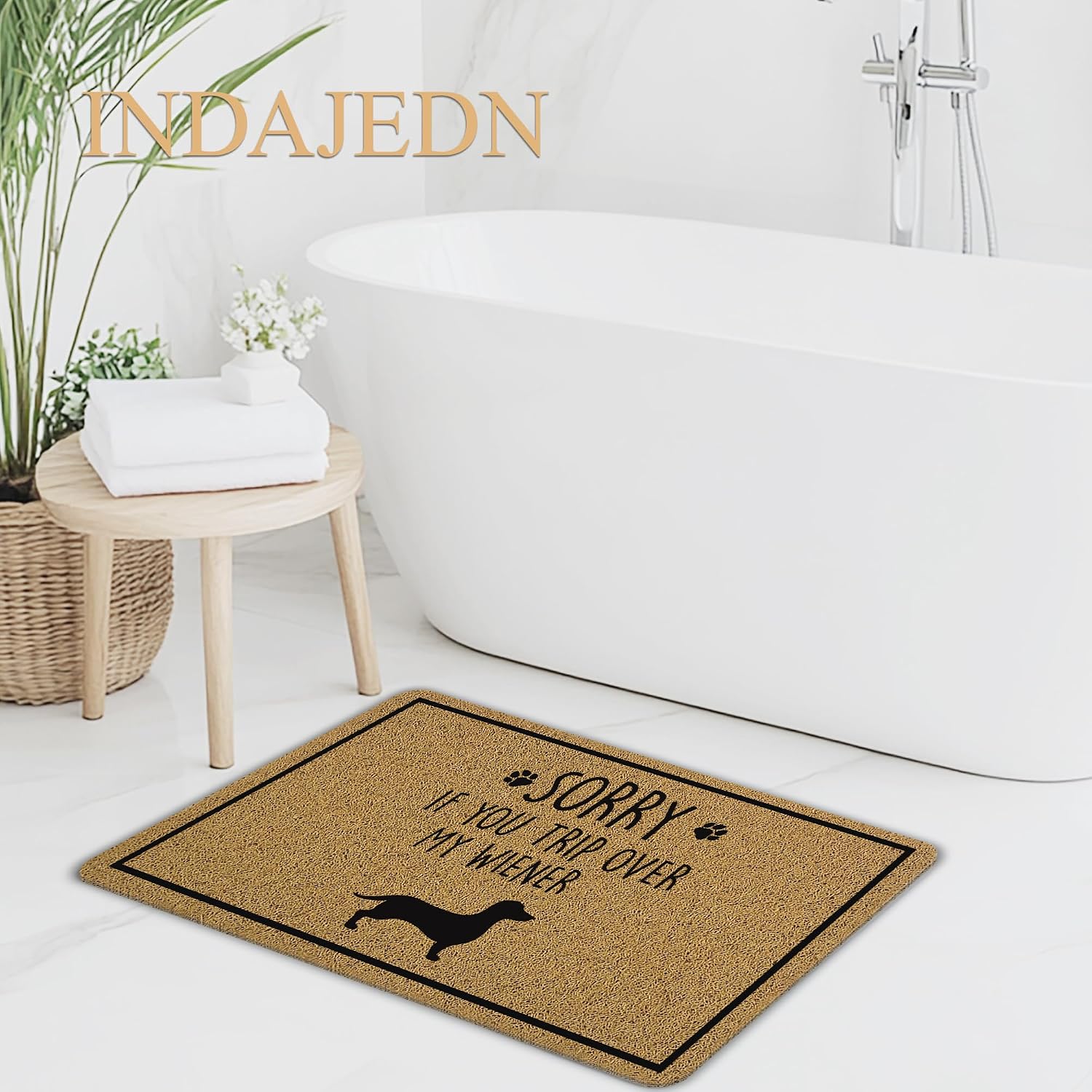 Funny Weiner Dog Welcome Mat - 18x30 Inch