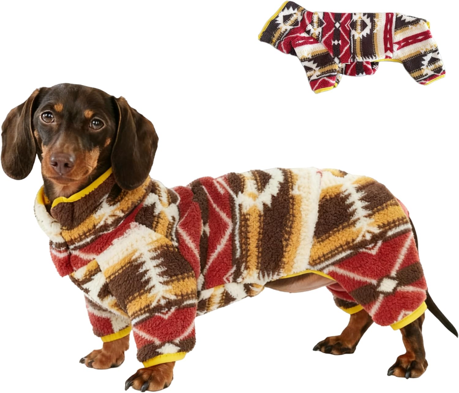 Boho Flannel 4-Leg Warm Winter Onesie Small and Medium Dogs