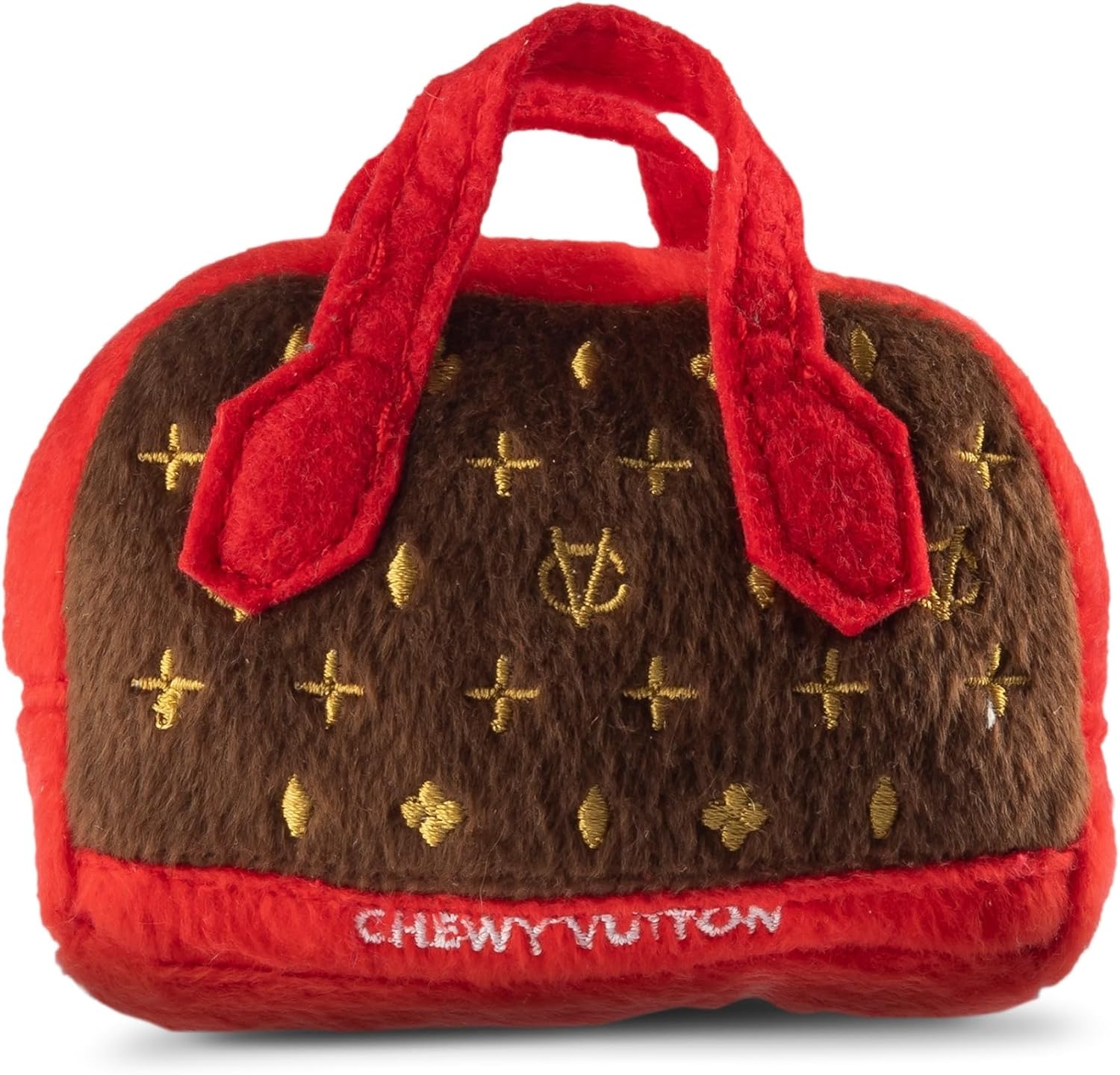 Chewy Vuiton Dog Plush Toy Purse
