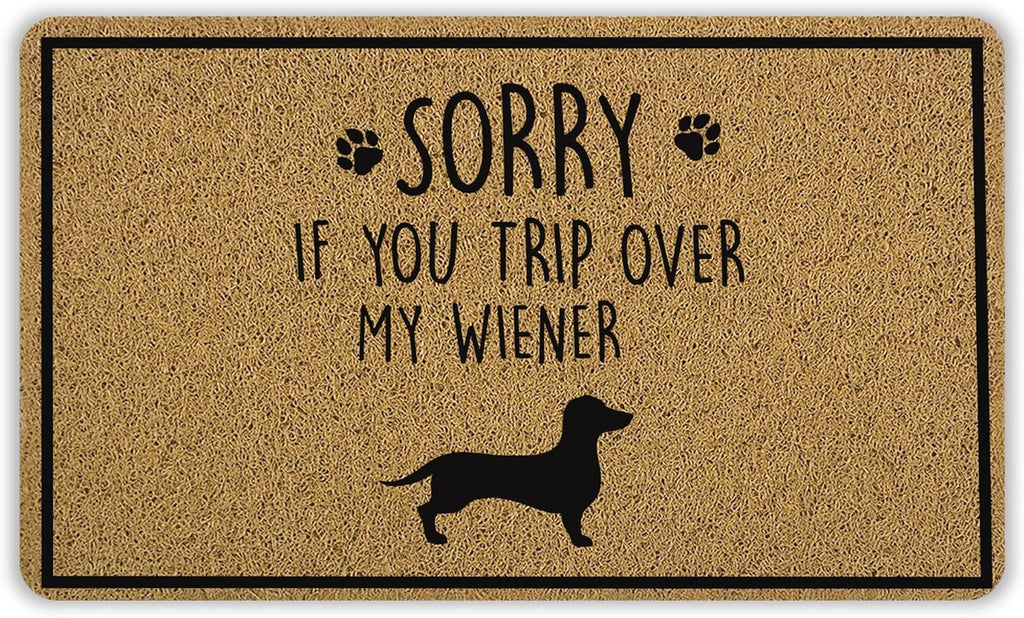 Funny Weiner Dog Welcome Mat - 18x30 Inch