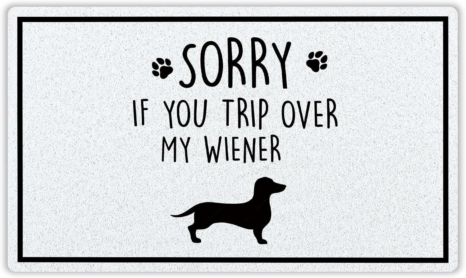 Funny Weiner Dog Welcome Mat - 18x30 Inch