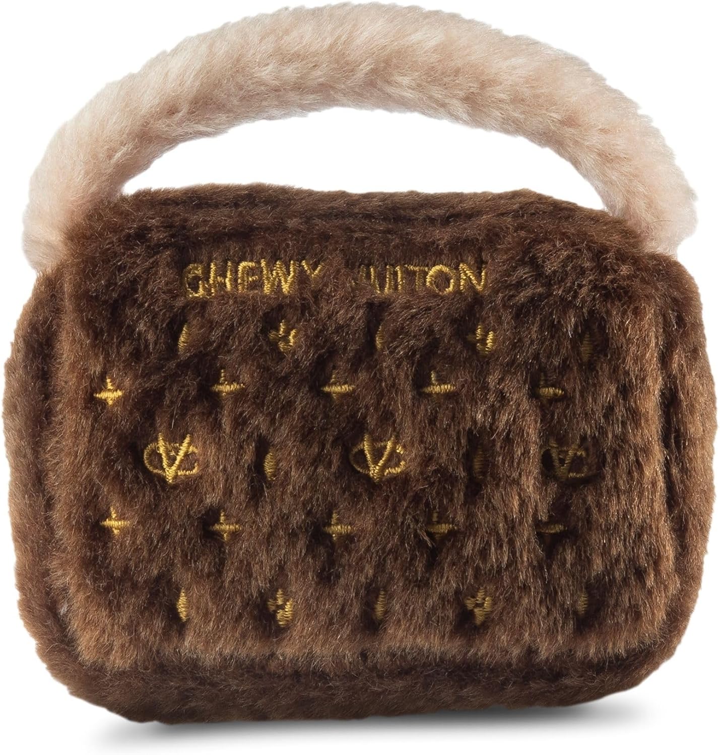 Chewy Vuiton Dog Plush Toy Purse