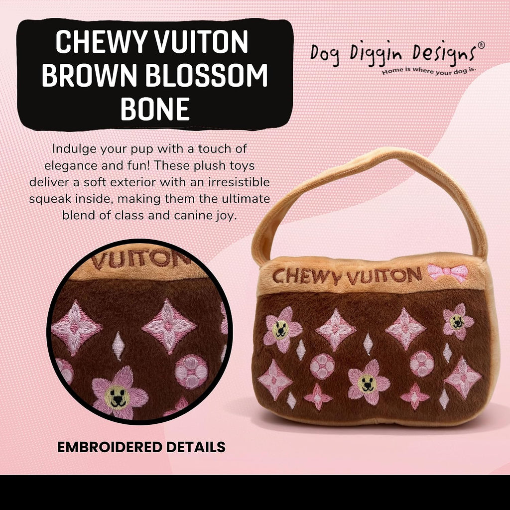 Chewy Vuiton Dog Plush Toy Purse
