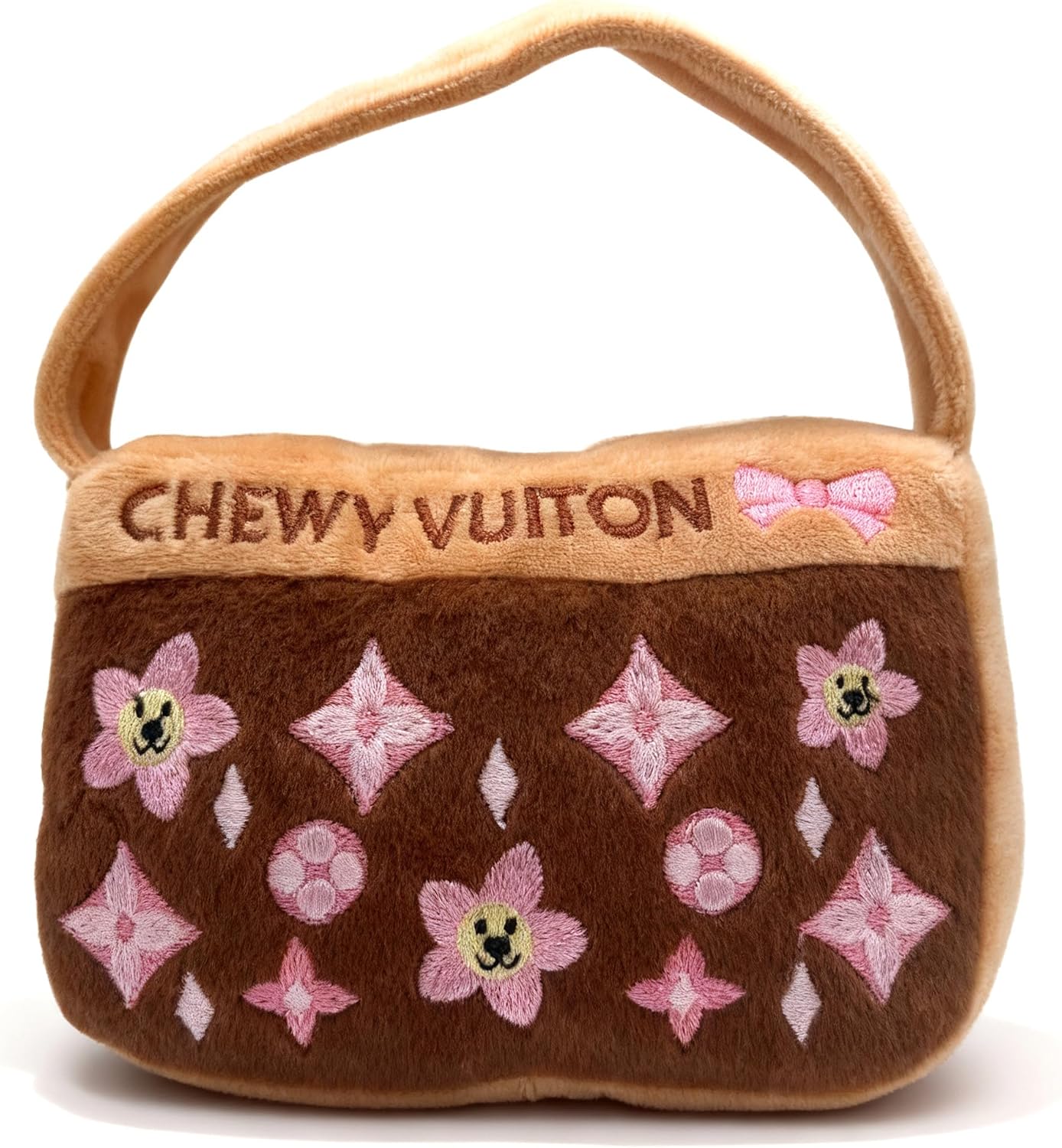 Chewy Vuiton Dog Plush Toy Purse
