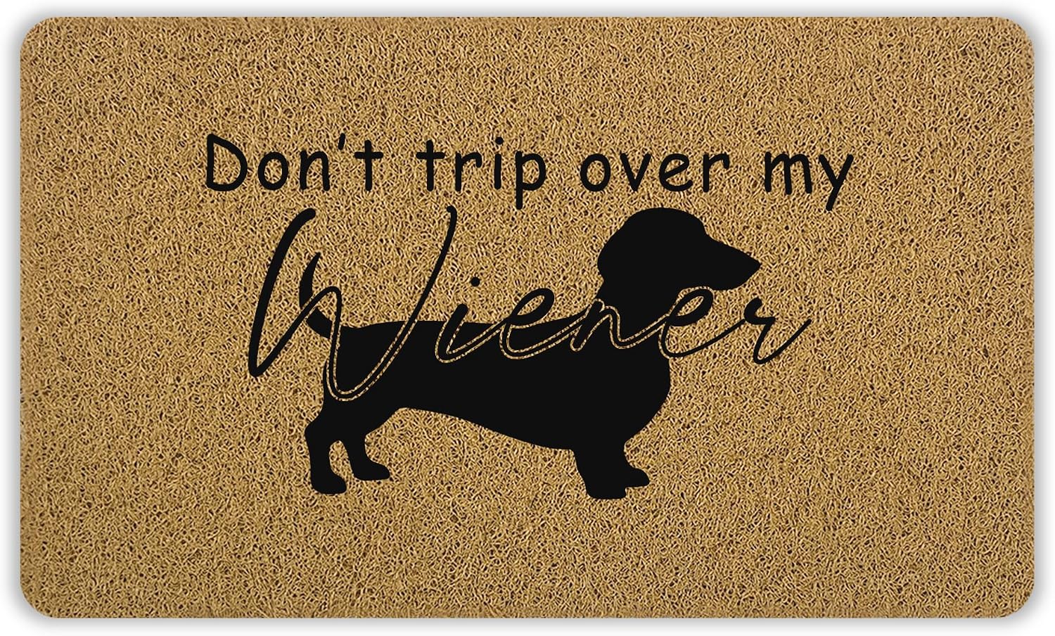 Funny Weiner Dog Welcome Mat - 18x30 Inch