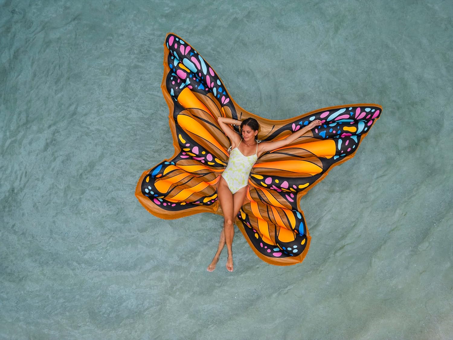 Giant Monarch Butterfly 2 Person Inflatable Pool Float