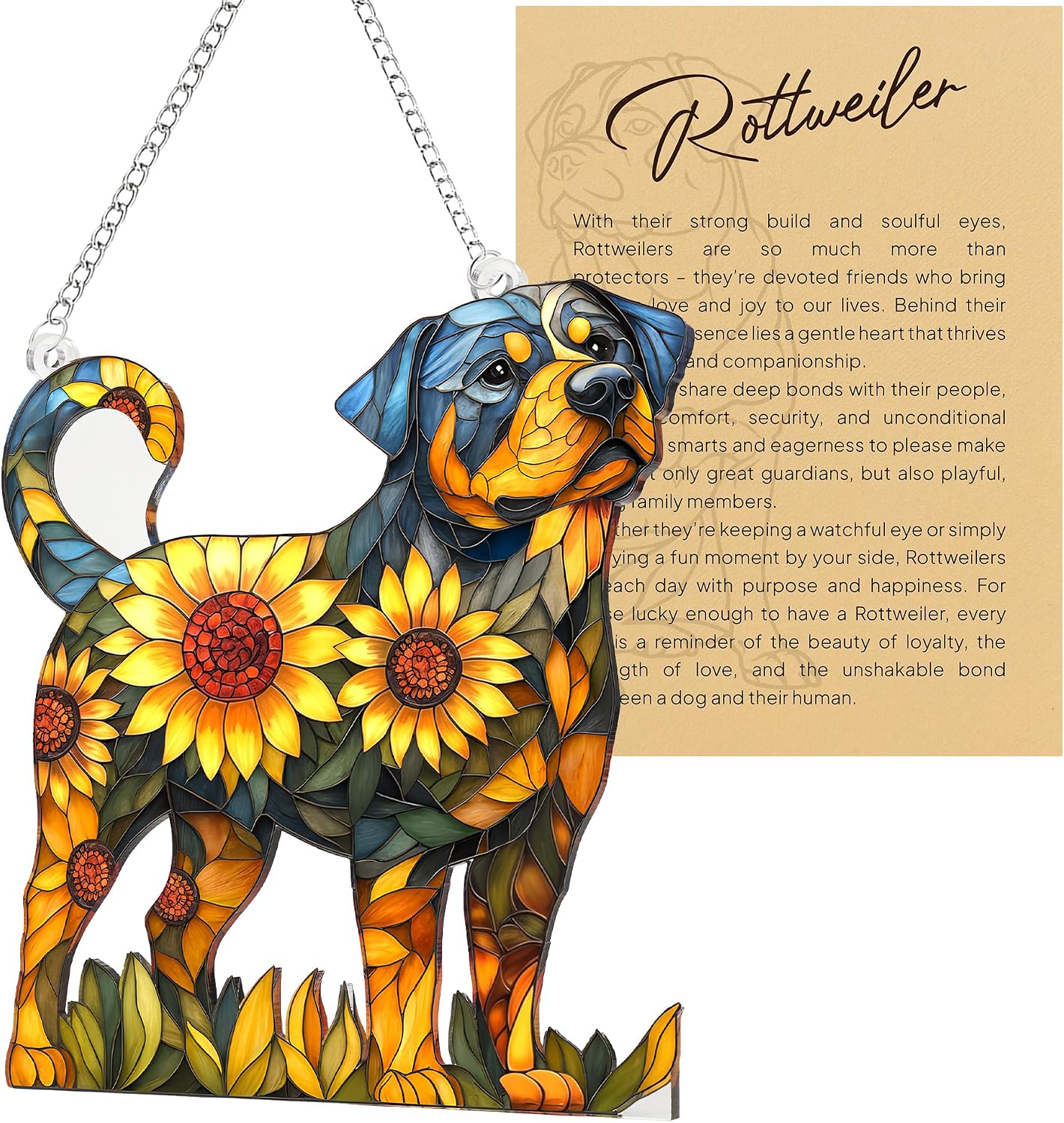 Adorable Dachshund Sun Catcher Hanging Ornament