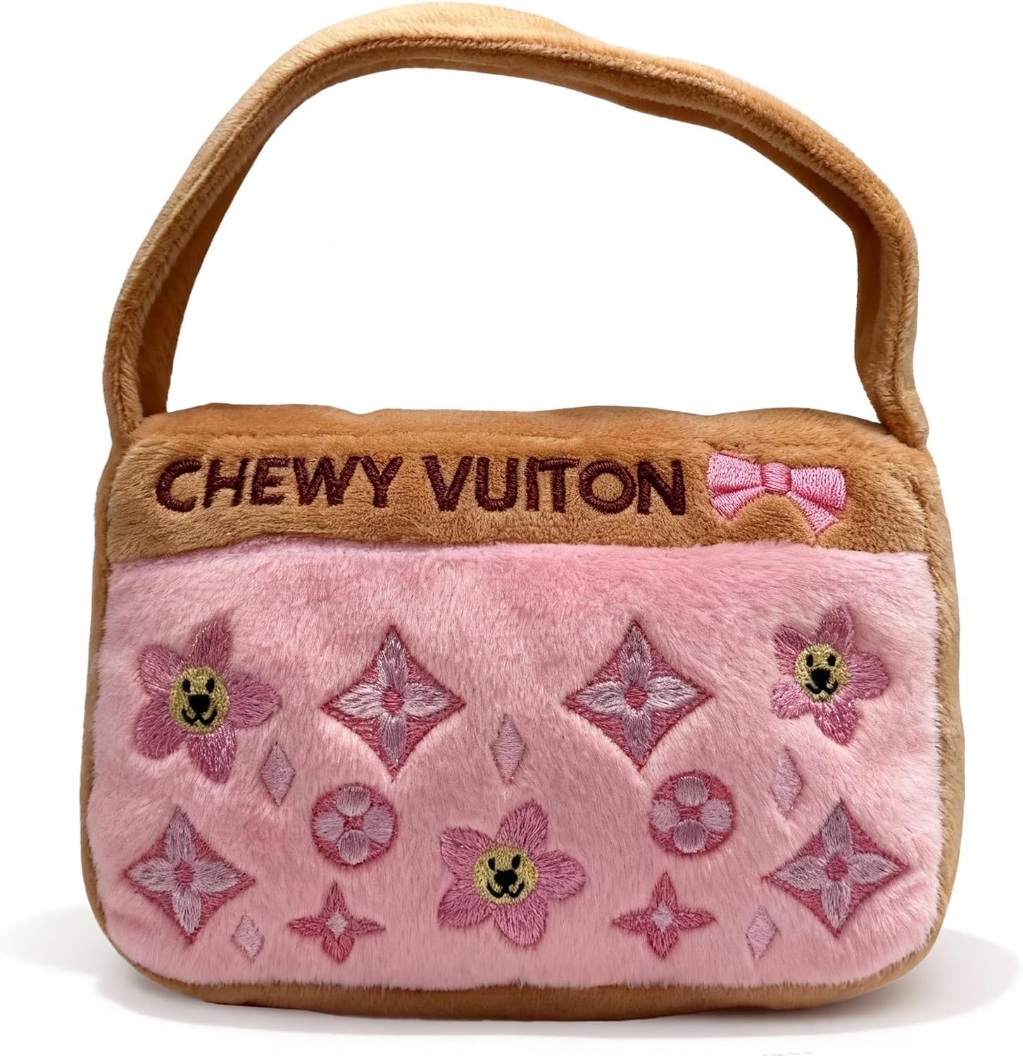 Chewy Vuiton Dog Plush Toy Purse