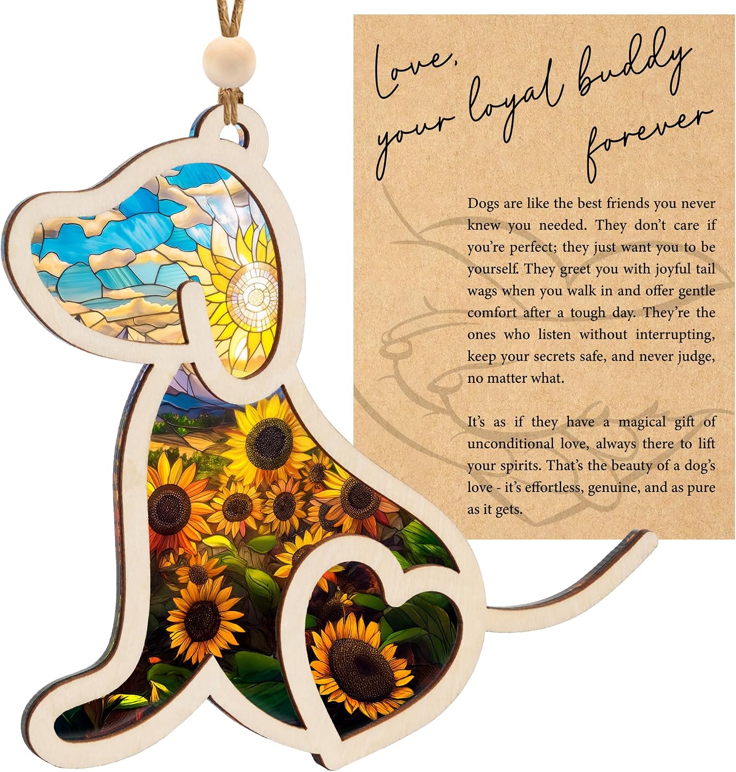 Adorable Dachshund Sun Catcher Hanging Ornament