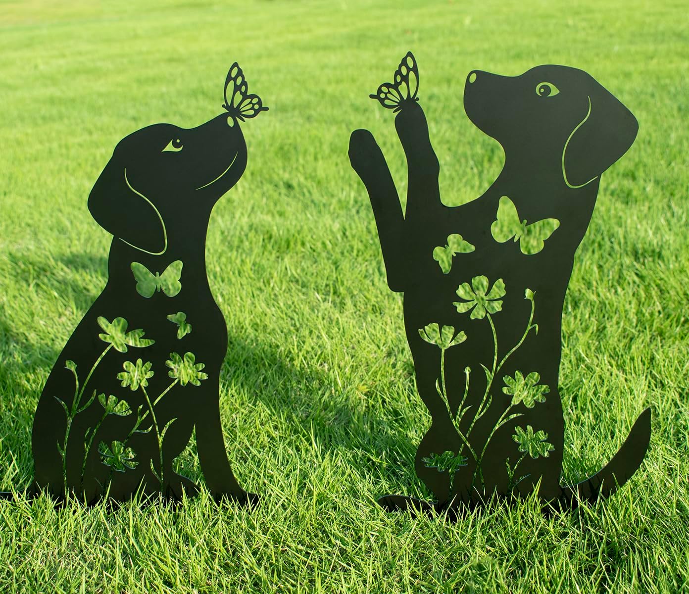 Rust Proof Metal Black Silhouette Decorative Garden Stakes for Yard, Patio, Lawn Decorations, Dachshund Outdoor Decor Yard Art