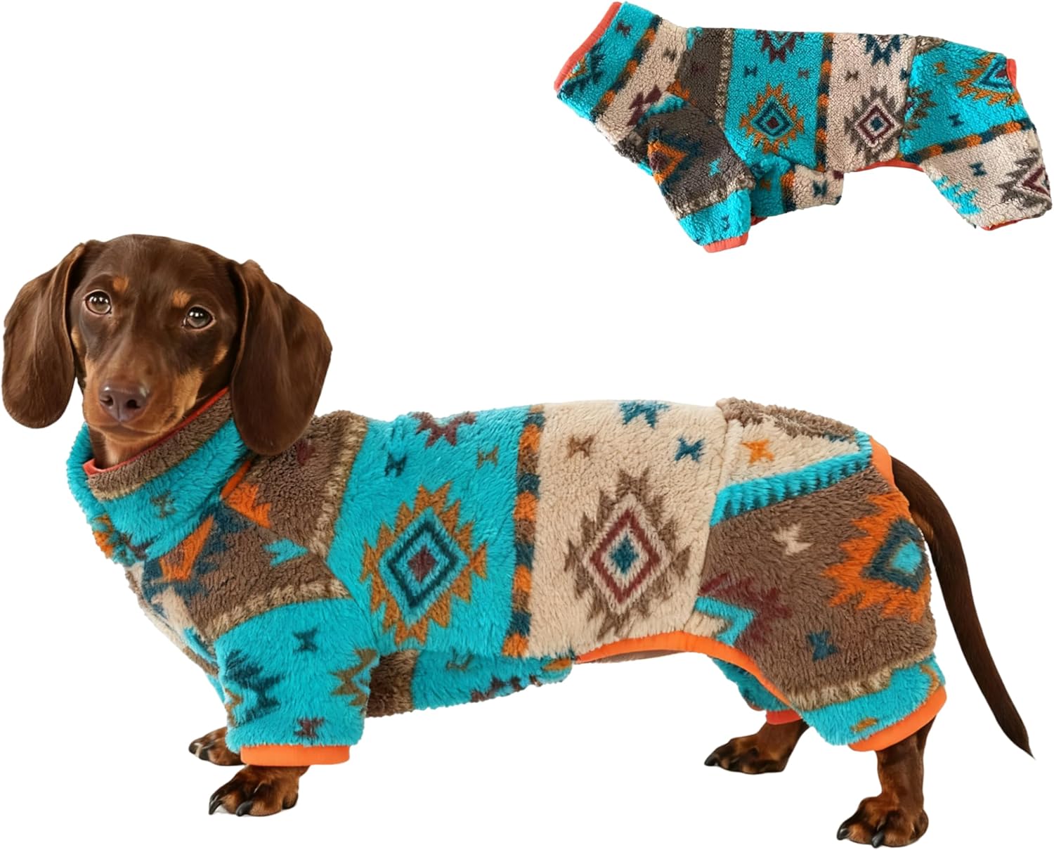 Boho Flannel 4-Leg Warm Winter Onesie Small and Medium Dogs