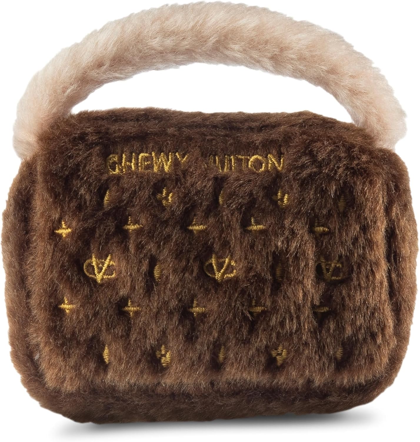 Chewy Vuiton Dog Plush Toy Purse