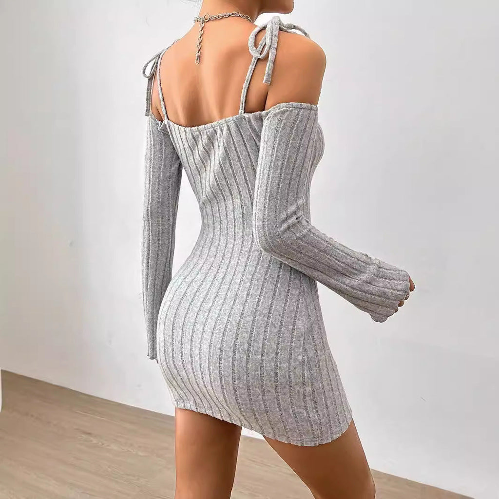 Cami Spaghetti Strap Long Sleeve Dress