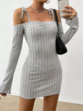 Cami Spaghetti Strap Long Sleeve Dress