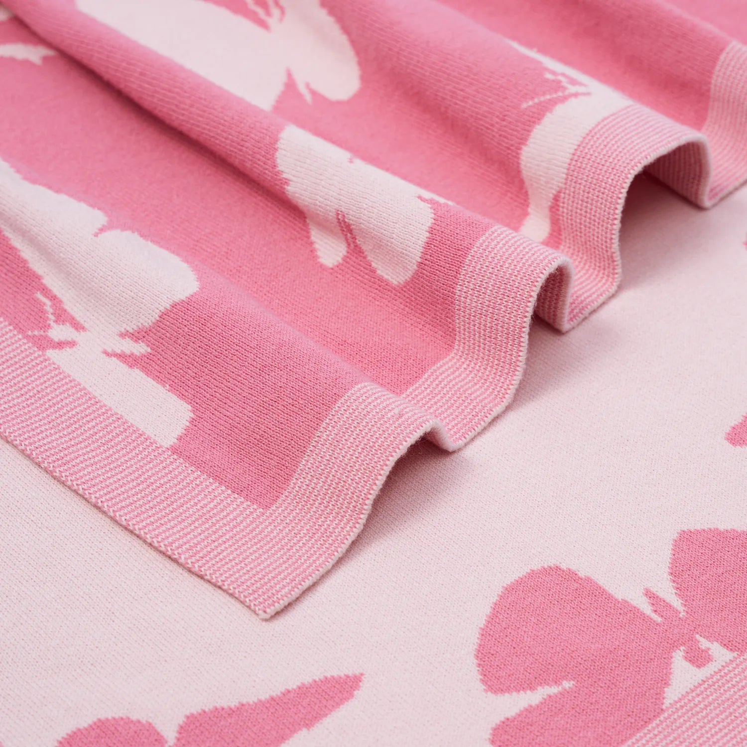 Butterfly Jacquard Knit Baby Blanket - Flutter & Fetch, Co.