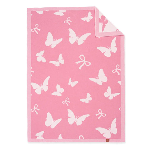 Butterfly Jacquard Knit Baby Blanket - Flutter & Fetch, Co.